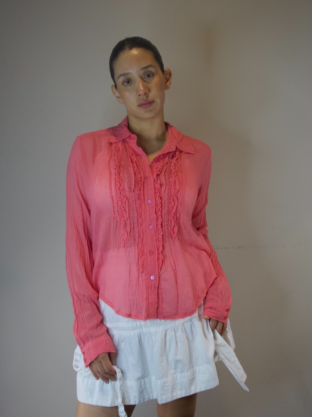 Free People Confetti Button Down Shirt Size M